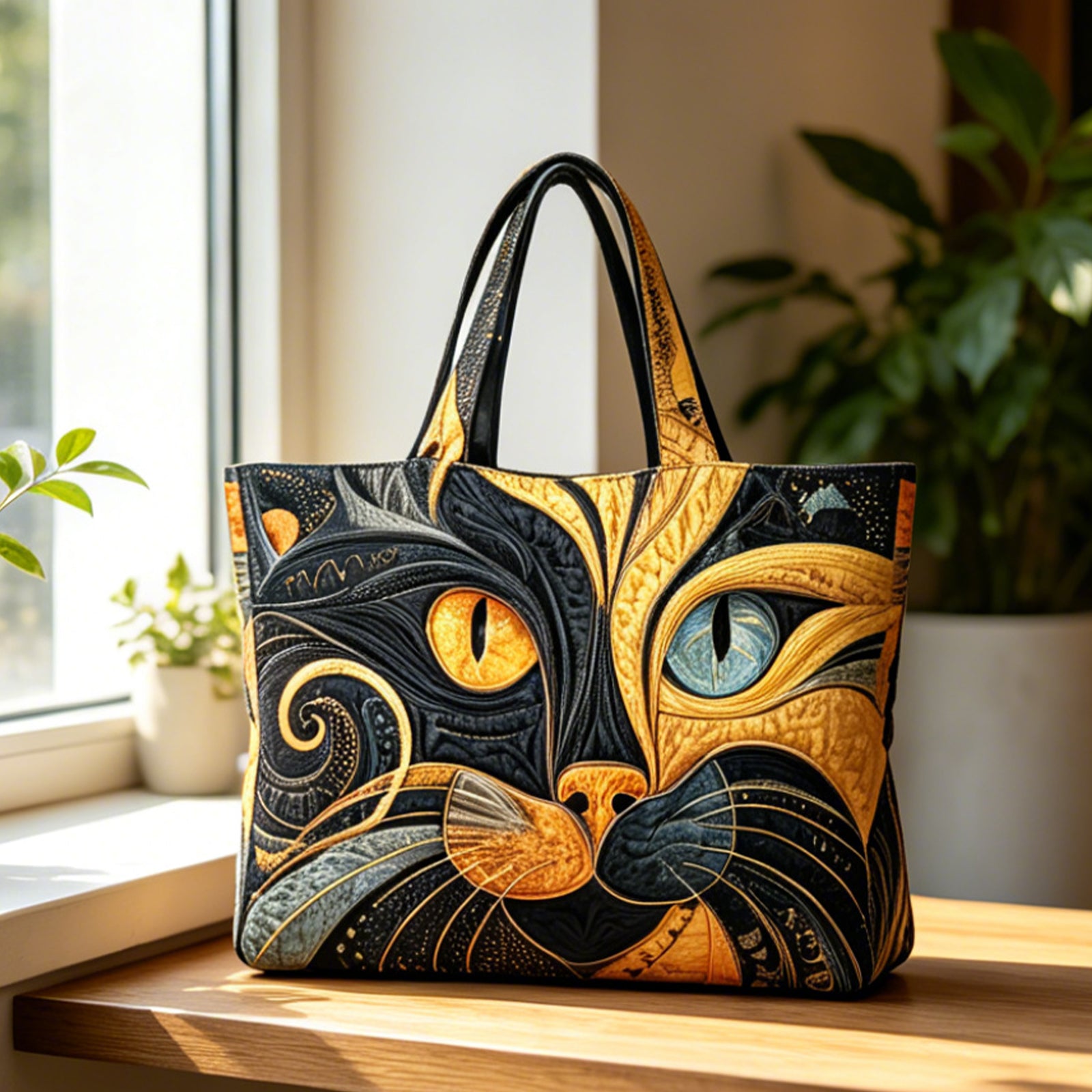 Women's Quilted Tote Bag – Lightweight Large Capacity Foldable for Travel 20.87" L x 15.75" H